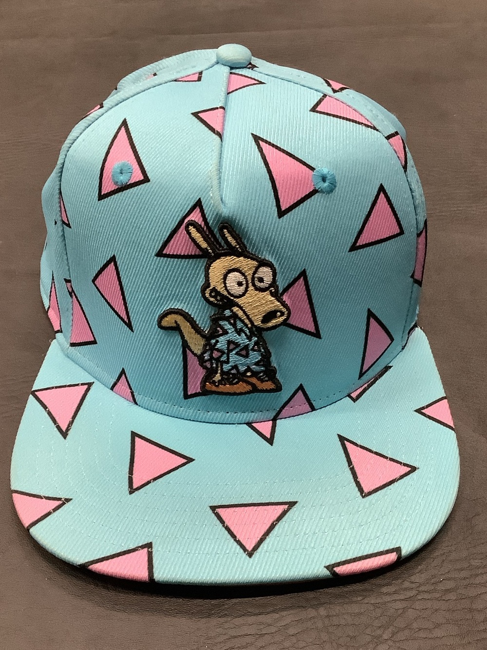Nickelodeon Light Blue & Pink Rugrats Reptar Pattern Snapback Hat